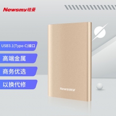 纽曼（Newsmy）1TB 移动硬盘 明月金属系列 USB3.1 2.5英寸 祥云金 118M/S
