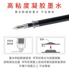 金万年(Genvana) K-5068-001 替芯半针管中性笔 0.5mm 黑色 20支/盒