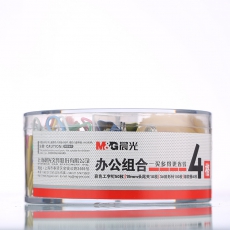 晨光 (M&G) ASC99360 4格办公用品组合套装  (工字钉50枚+橡皮圈40枚+3#回形针100枚+19mm长尾夹10枚)